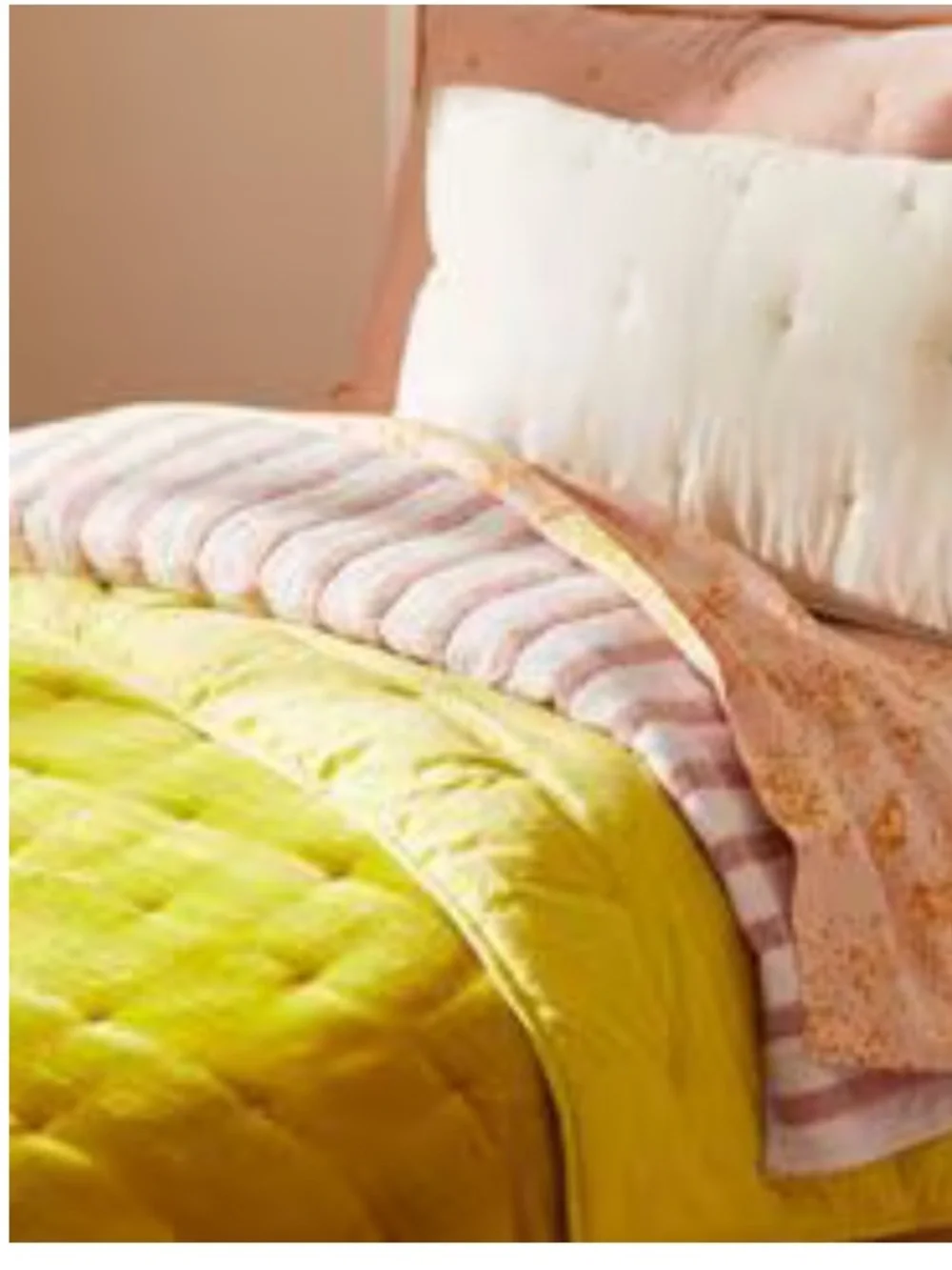 Crate & Barrel Audra Crushed Velvet Twin Comforter Yellow